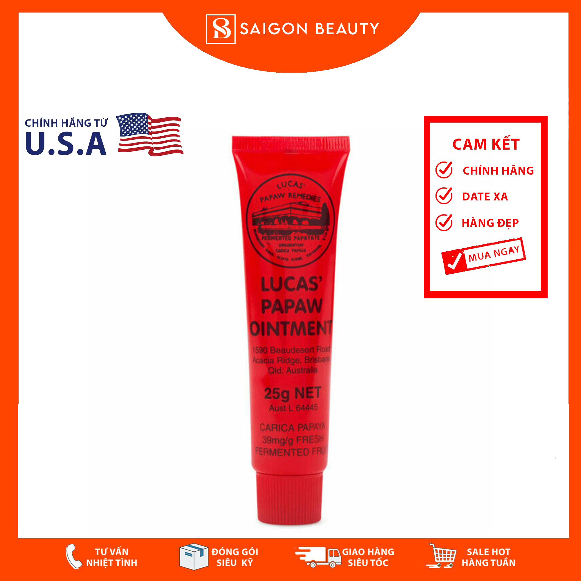 Kem đa năng Lucas Papaw Ointment (25g)