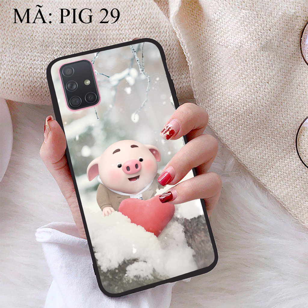 [HCM]Ốp lưng iCase dành cho Samsung Galaxy A71 viền dẻo TPU BST Pig Cute
