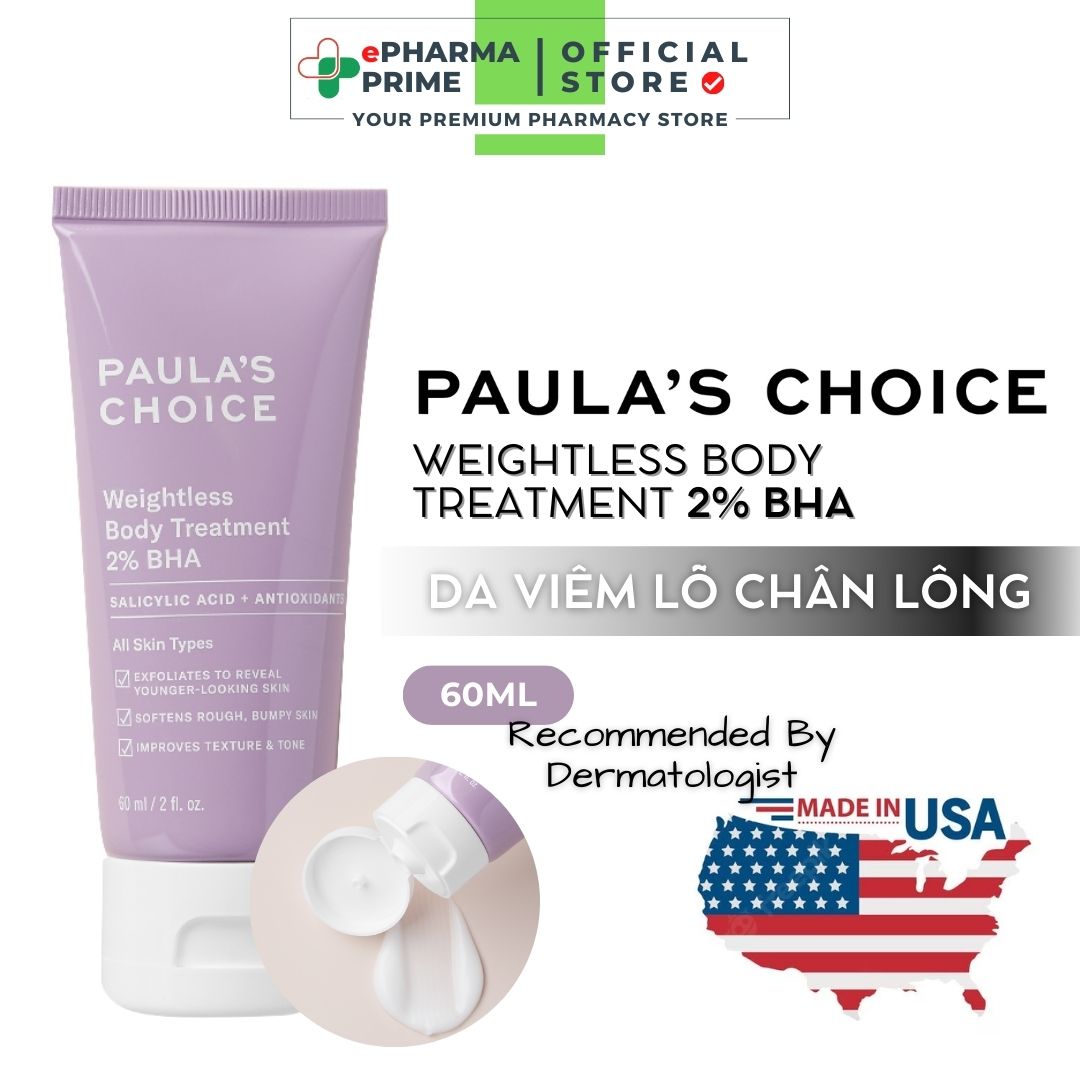 Paula's choice bha 2% body treatment - kem dưỡng thể bha 2% weightless body treatment