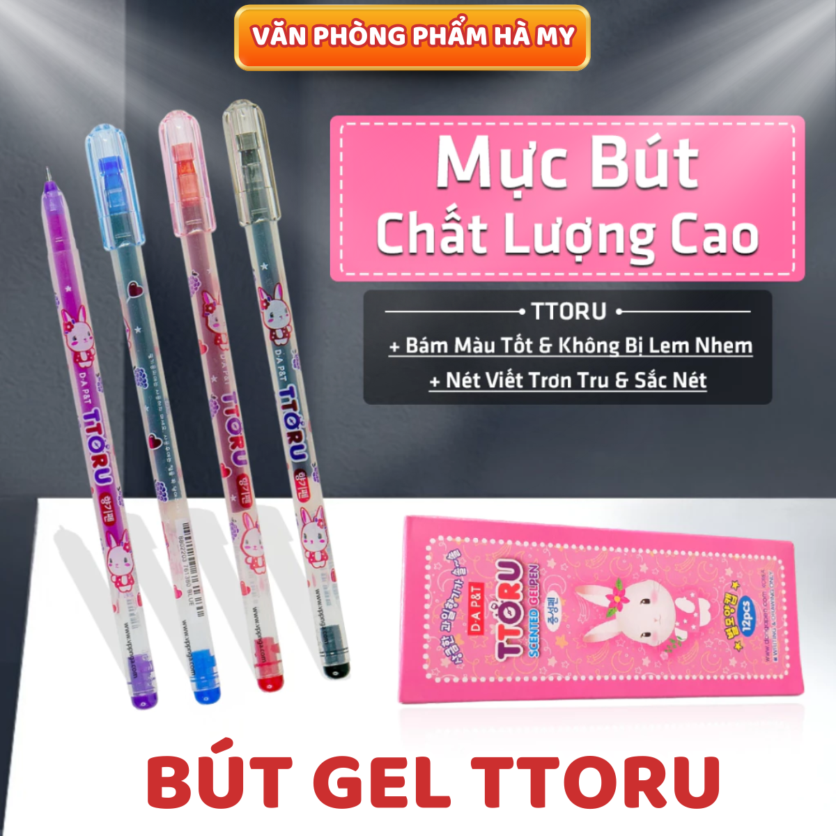 (1 Cây) Bút Viết Mực Nước Nho Thơm TToru Mực Tím Ngòi 0.4mm Chính Hãng Hàn Quốc