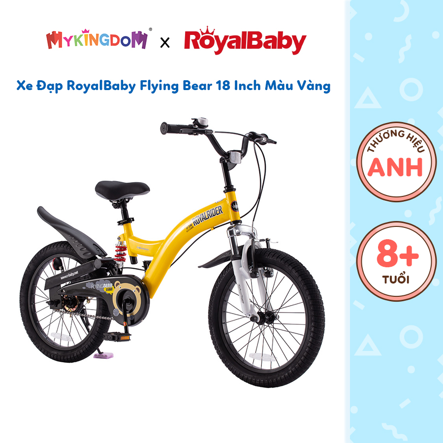 Xe đạp trẻ em royalbaby flying bear 18", màu vàng, bé từ 8 tuổi rb18b-9-yl