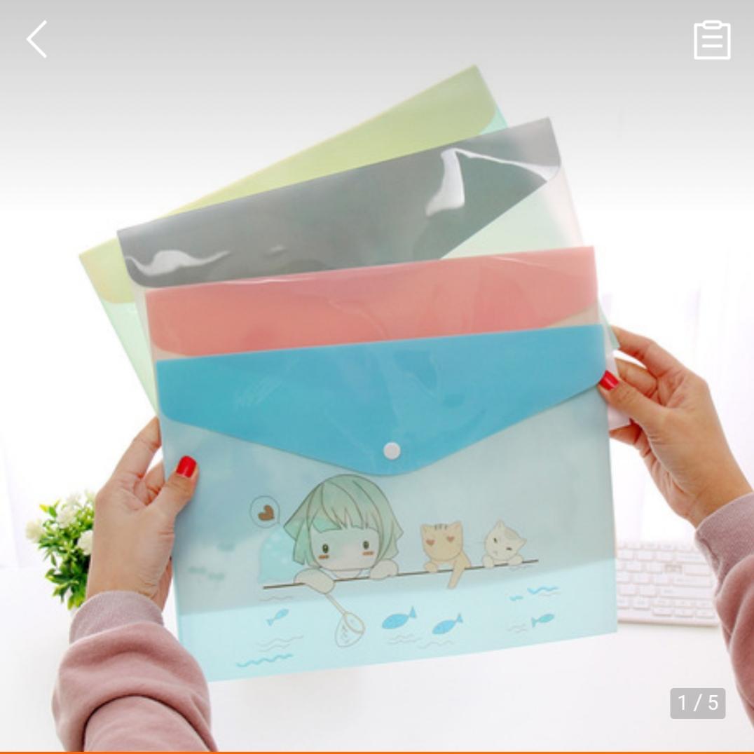 Túi đựng hồ sơ, tài liệu giấy A4 họa tiết cute