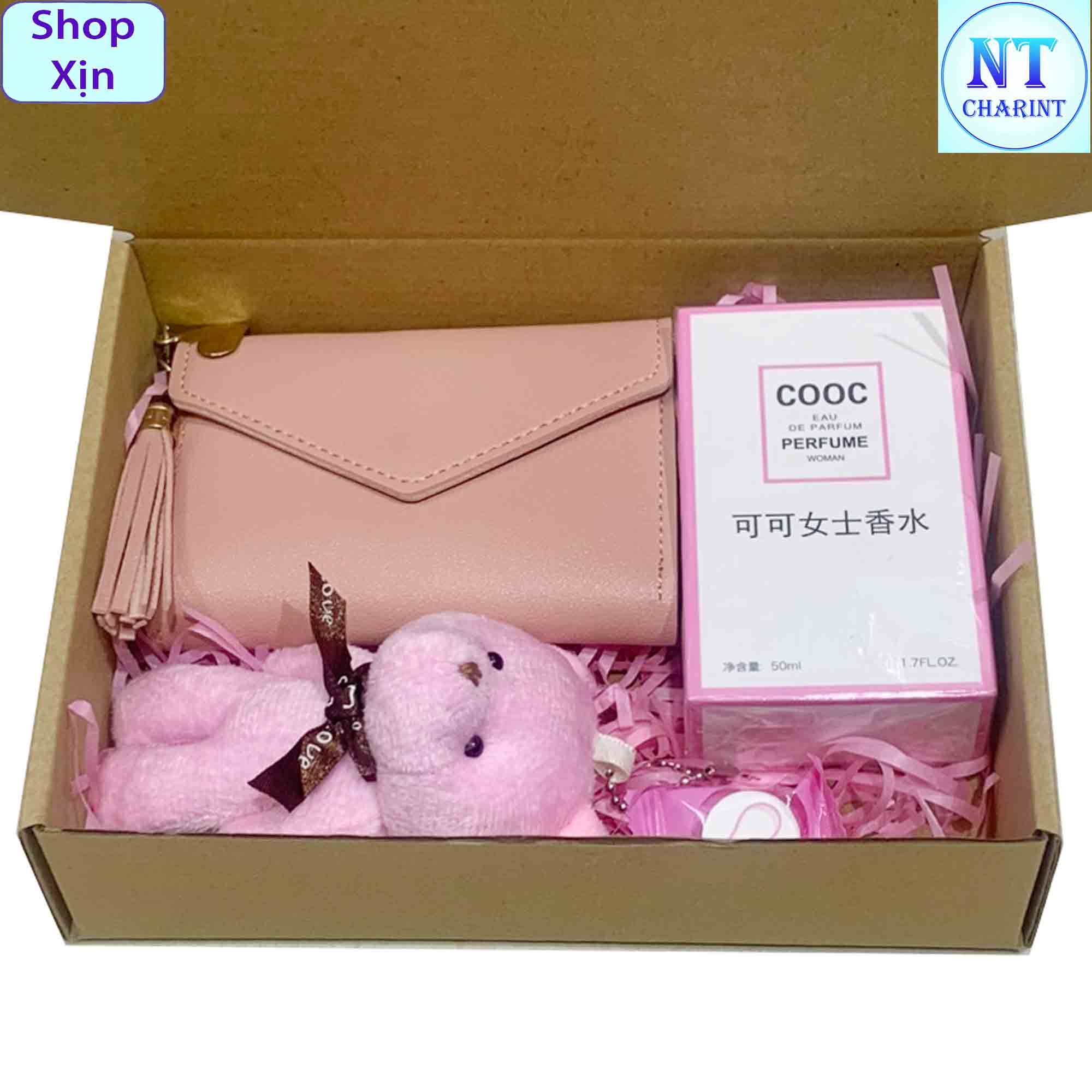 Women clutch handbag mini fresh fragrance French perfume purse with small bouquets and practical compressed towel birthday holiday gifts set - 7