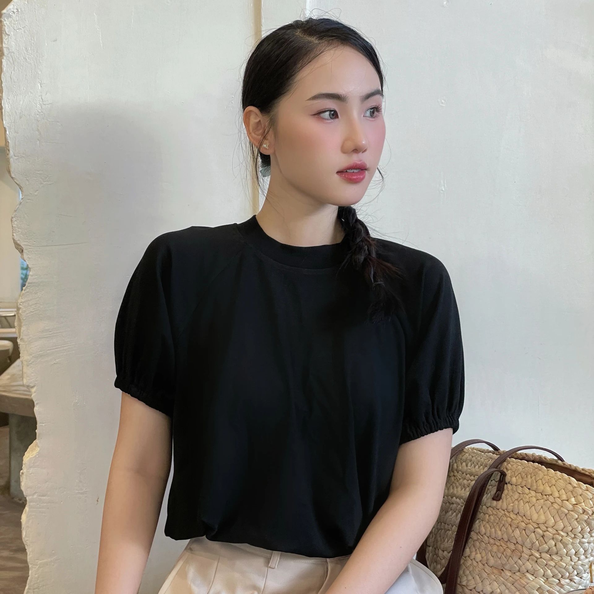Áo thun tay hến bo chun tôn dáng Balloon Tee Maxy Workshop