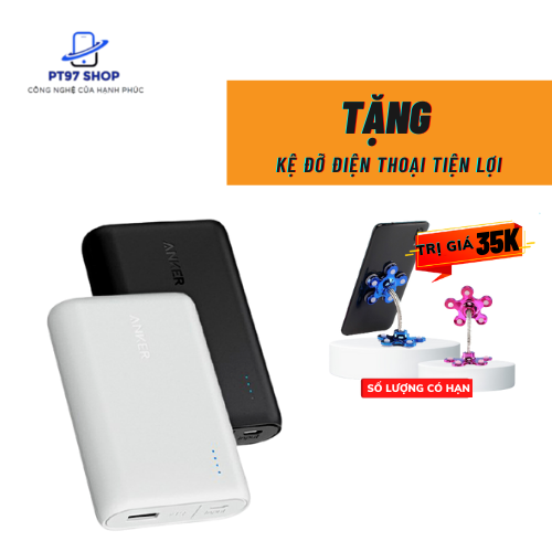 Pin dự phòng Anker PowerCore 10000mAh - A1263- SẠC DỰ PHÒNG NHỎ GỌN NHẸ, SẠC THÔNG MINH AN TOÀN KHÔNG CHAI PIN NÓNG MÁY