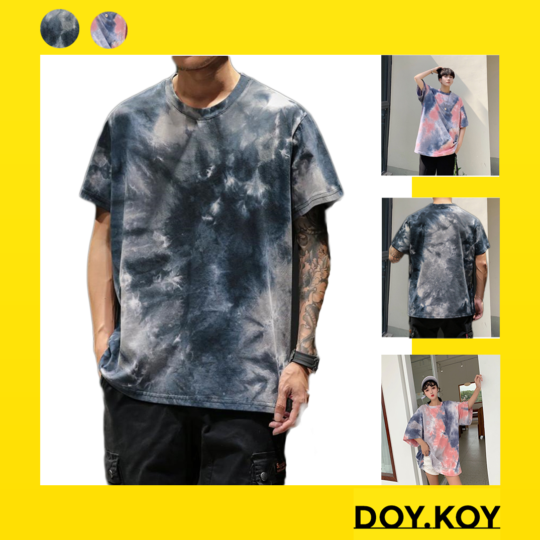 Áo thun loang màu cực hot áo thun form rộng loang màu tay lỡ- DOY.KOY