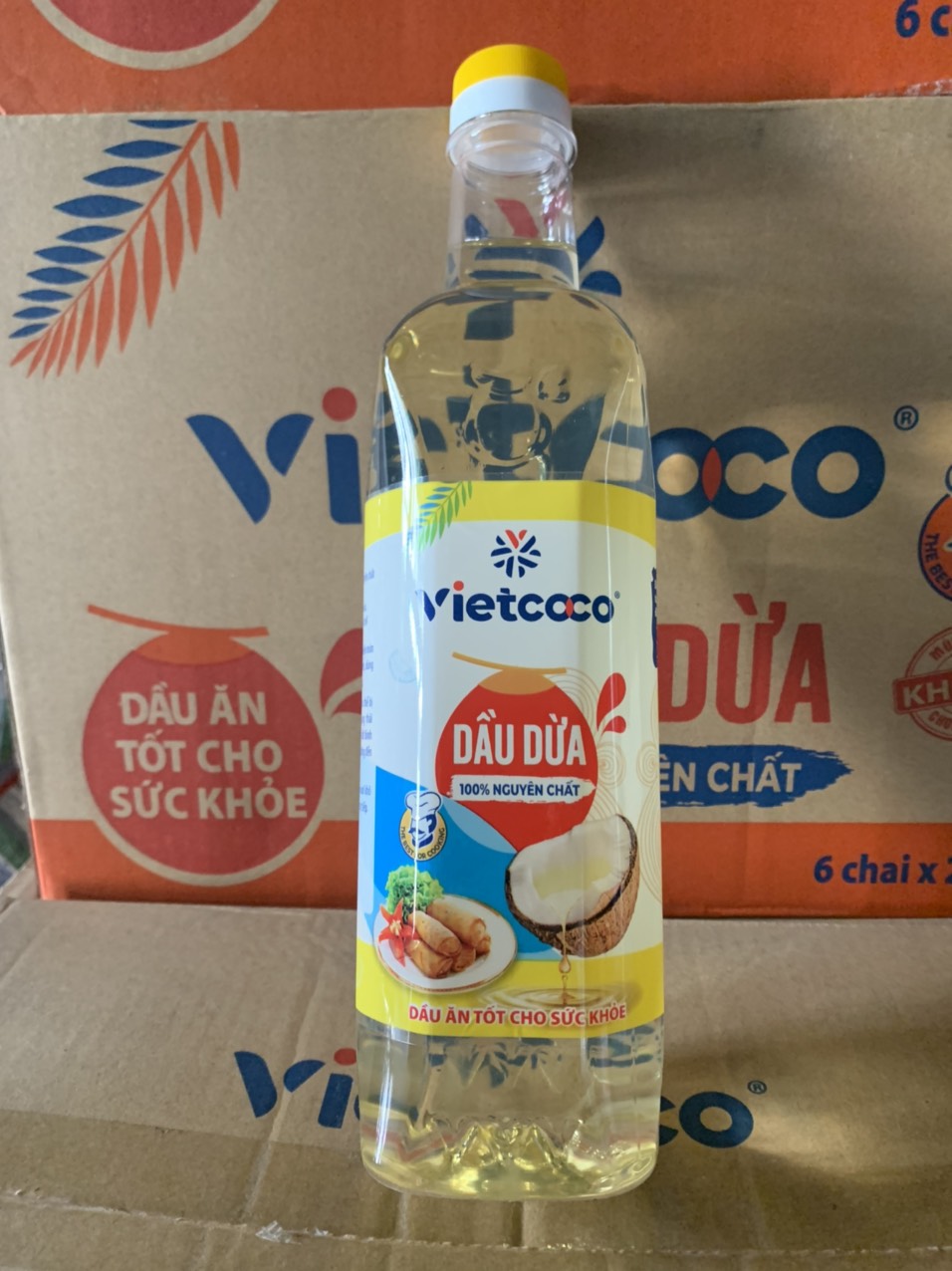 Dầu dừa tinh luyện vietcoco chai 1 lít