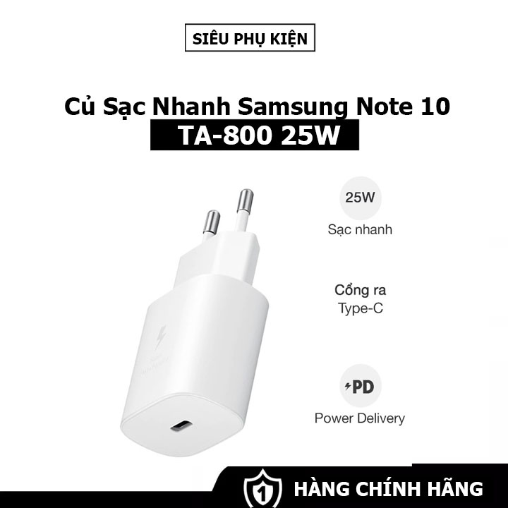 Củ Sạc Nhanh Samsung Note 10 Plus 25W