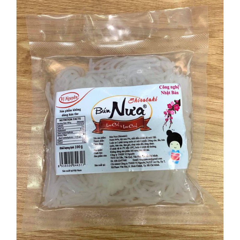 Combo 10 gói bún nưa cuộn keto das vị nguyên gói 100gram