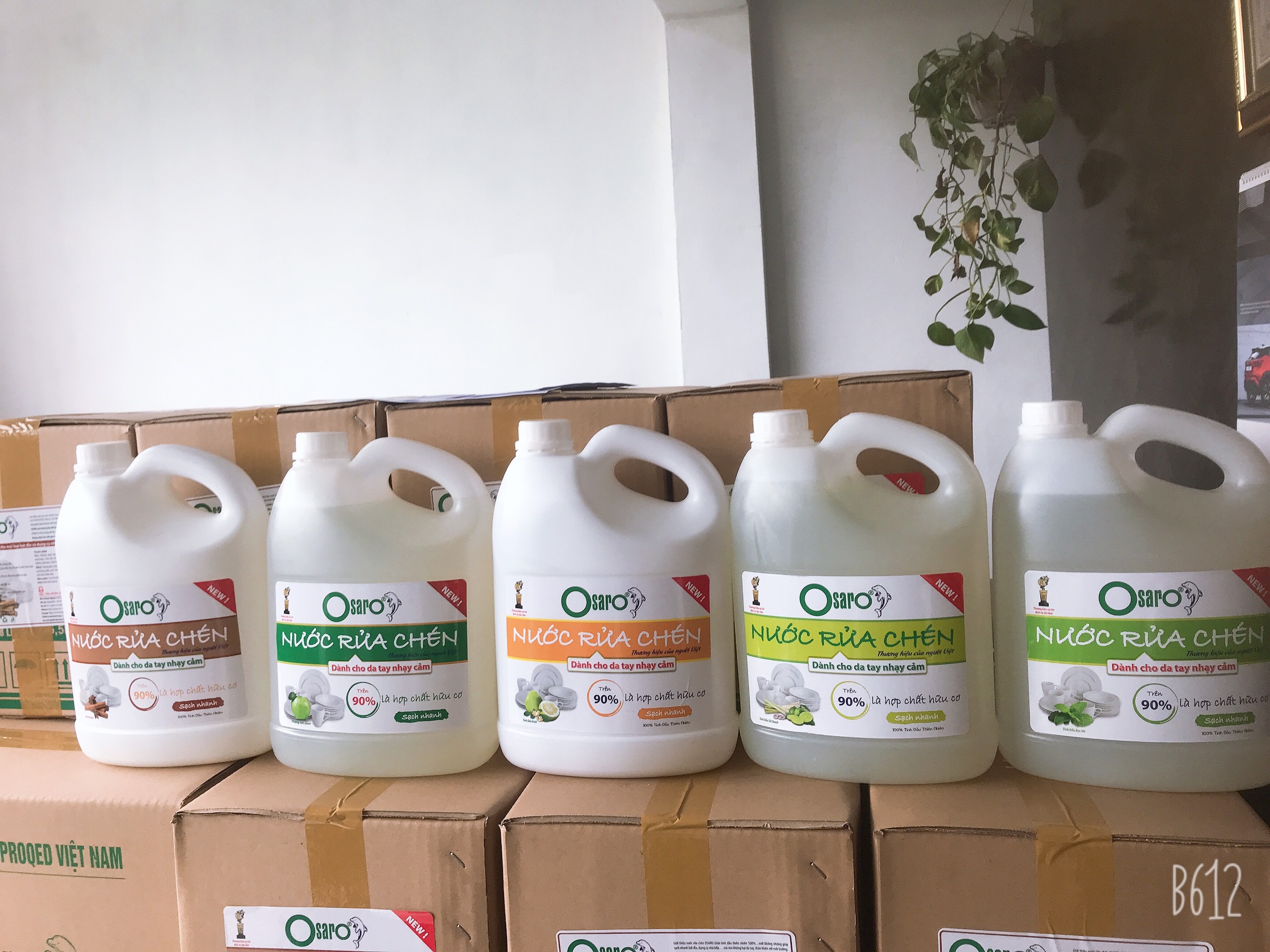 Nước rửa chén Osaro 3,8l tinh dầu thiên nhiên