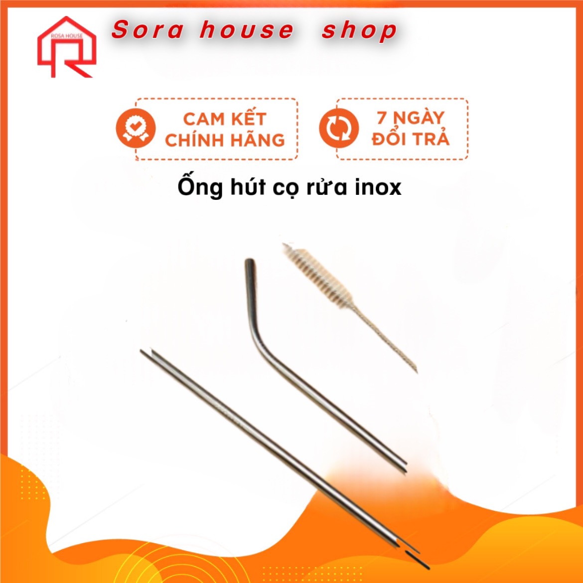 Ống hút, cọ rửa ống hút inox 304 thép không gỉ, ống hút cá nhân tái sử dụng nhiều lần