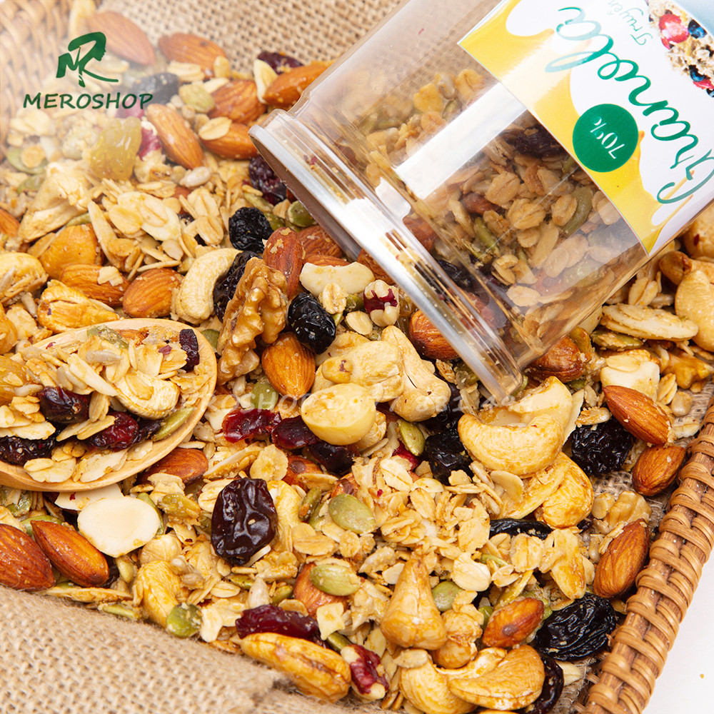 500GRAM GRANOLA 70%HẠT-30%YẾN MẠCH