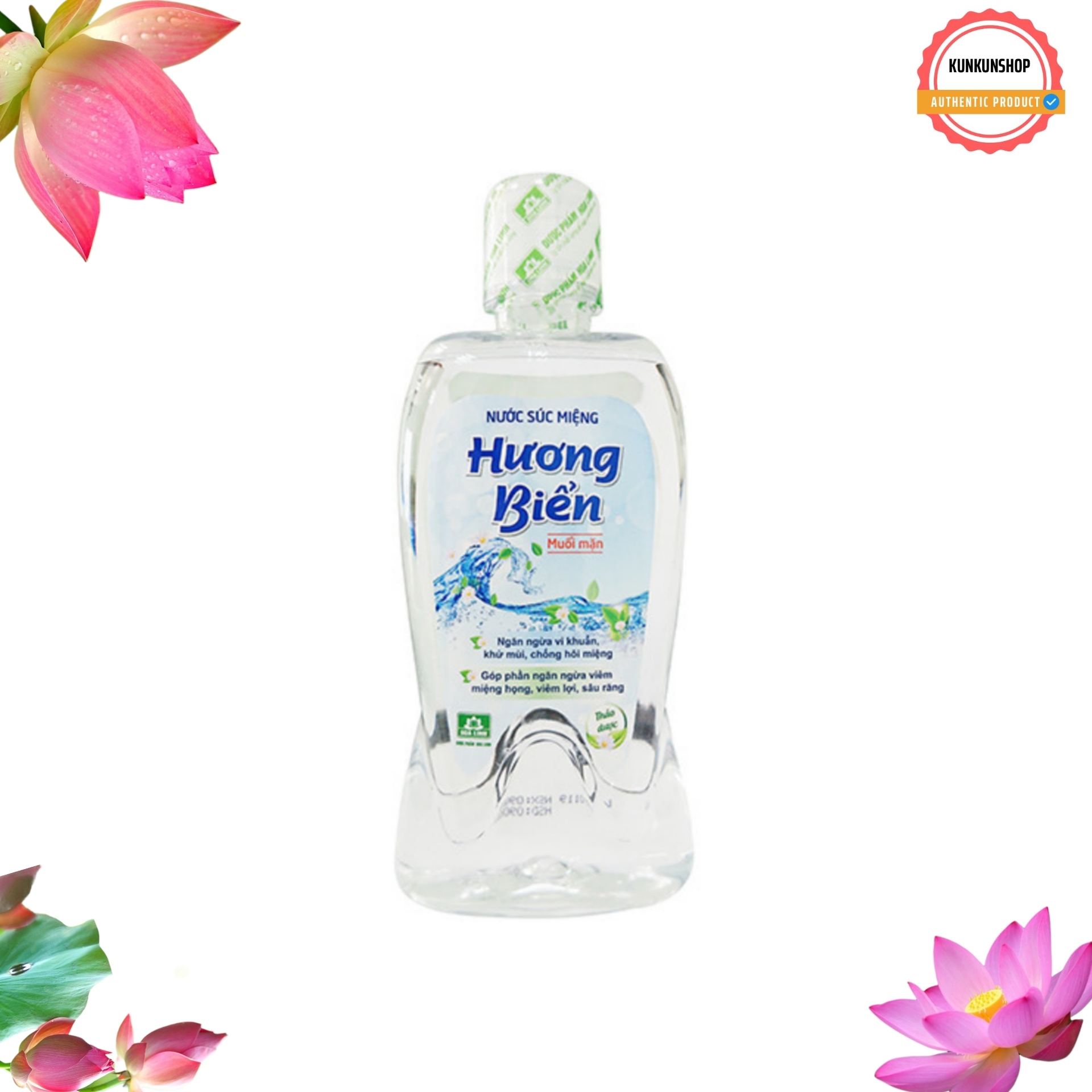 Nước súc miệng sát khuẩn Hương Biển 400ml làm sạch ngừa sâu răng khử mùi hôi miệng cho hơi thở thơm mát