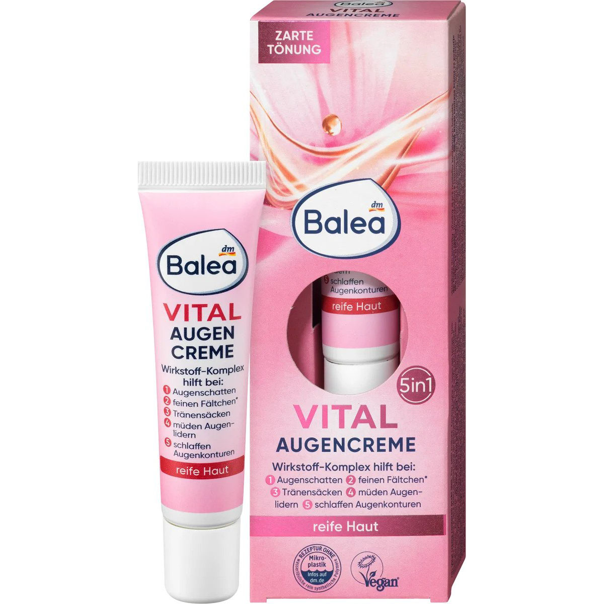 Kem dưỡng mắt Đức Balea augencreme Vital giảm quầng thâm, ngừa nếp nhăn, che khuyết điểm mắt