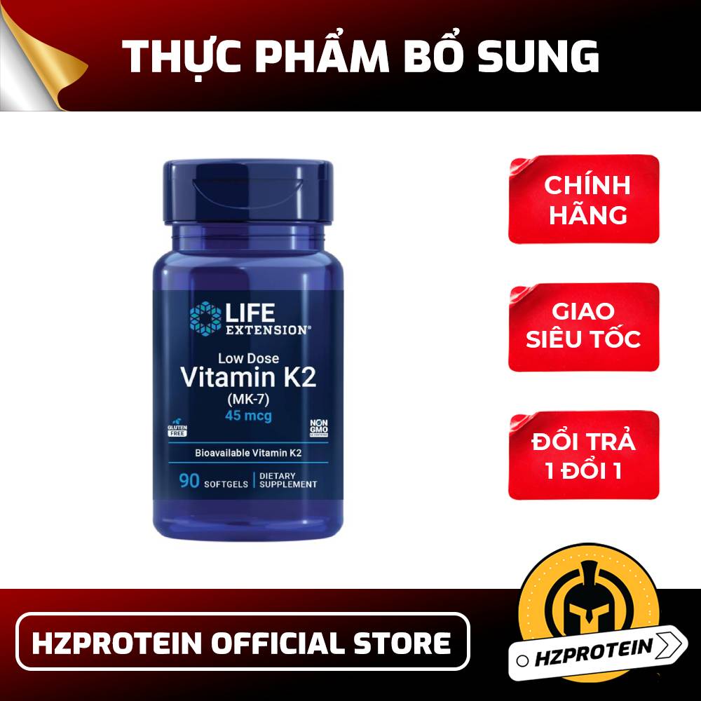 Life Extension Vitamin K2 Mk-7 45 Mcg - Helps Maintain Healthy Bone Density (90 Tablets)