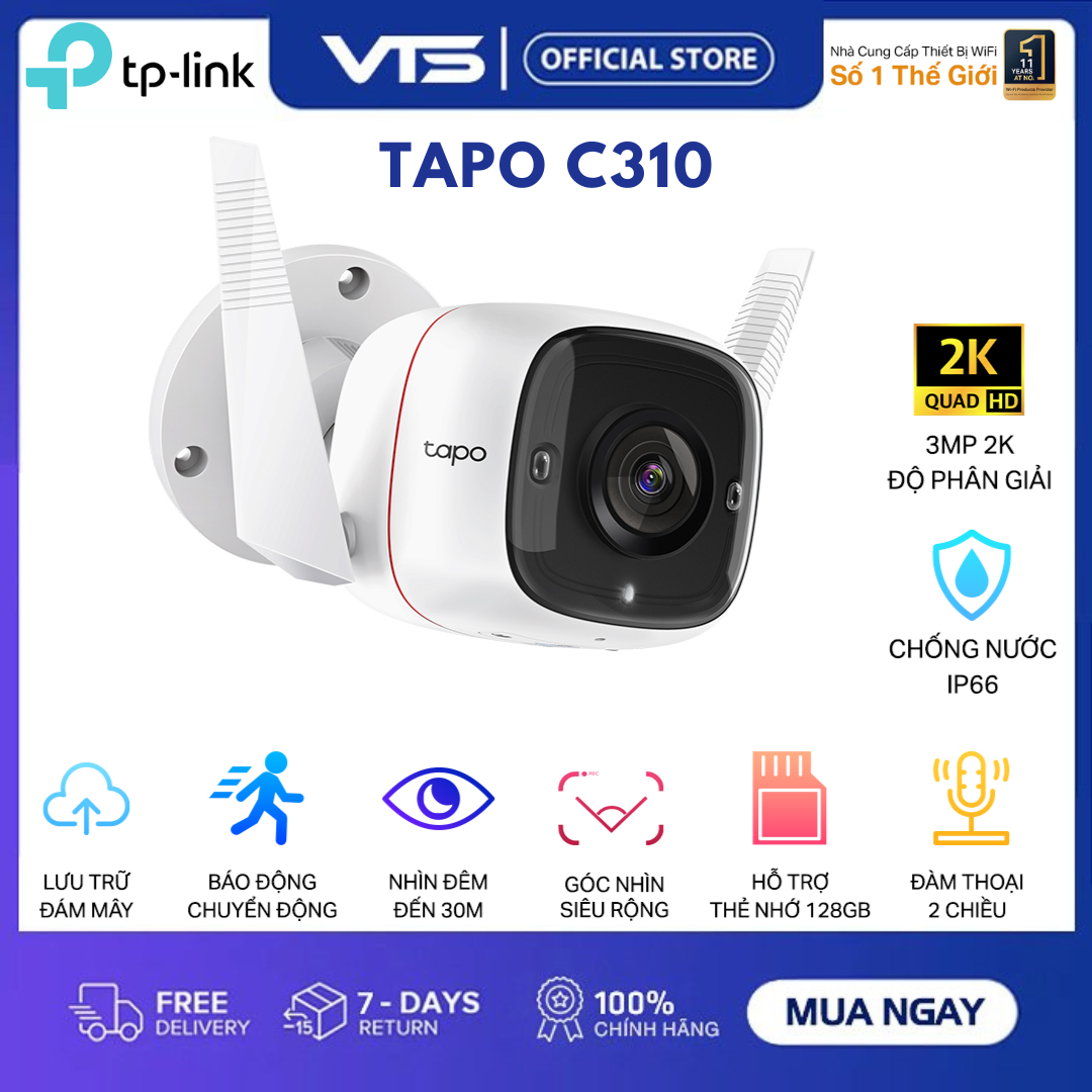 Camera IP Wifi TP-Link Tapo C310 3MP C320WS 2K 5MP