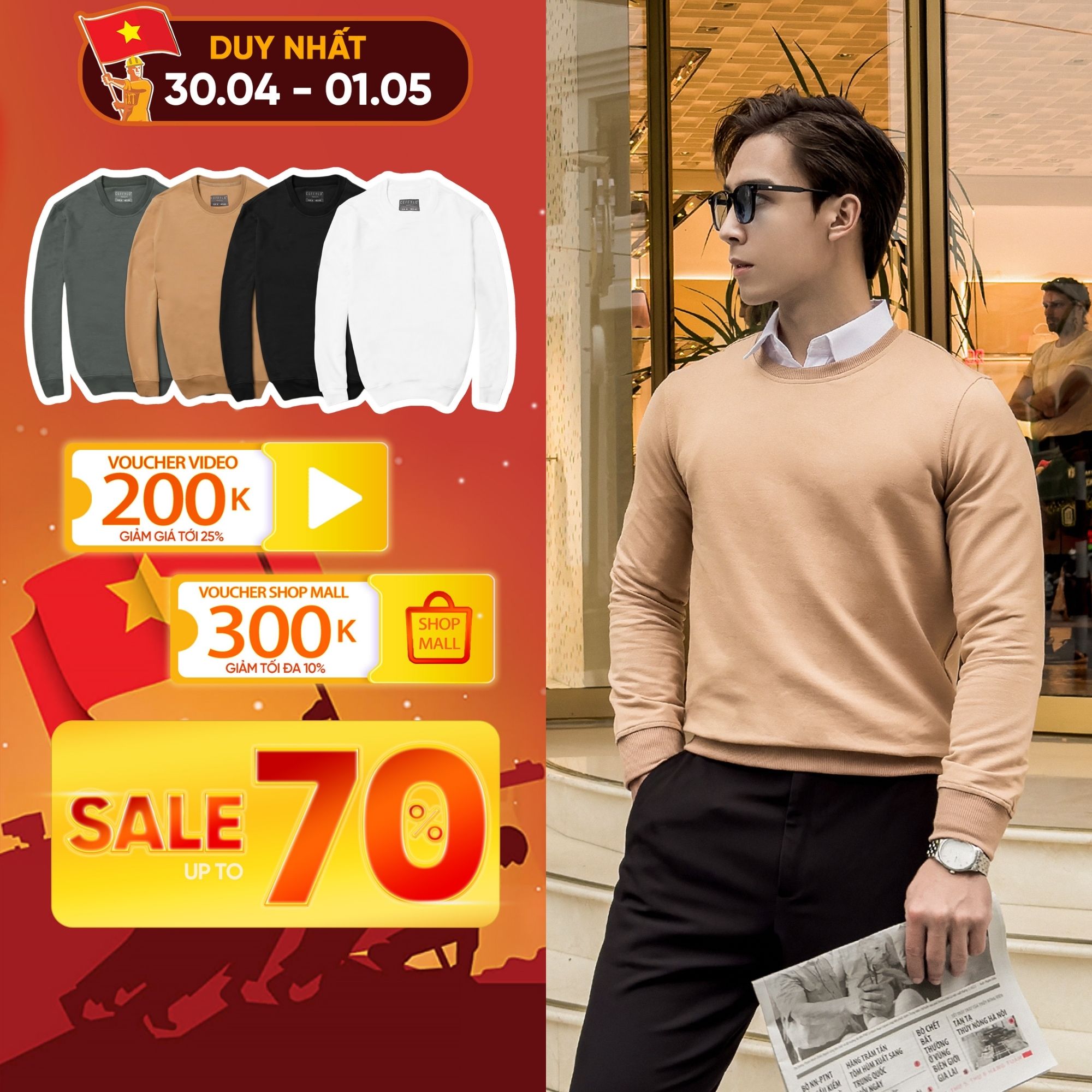 Áo Nỉ Dài Tay Trơn Chất Nỉ Da Cá Mỏng Nhẹ Thoải  CF