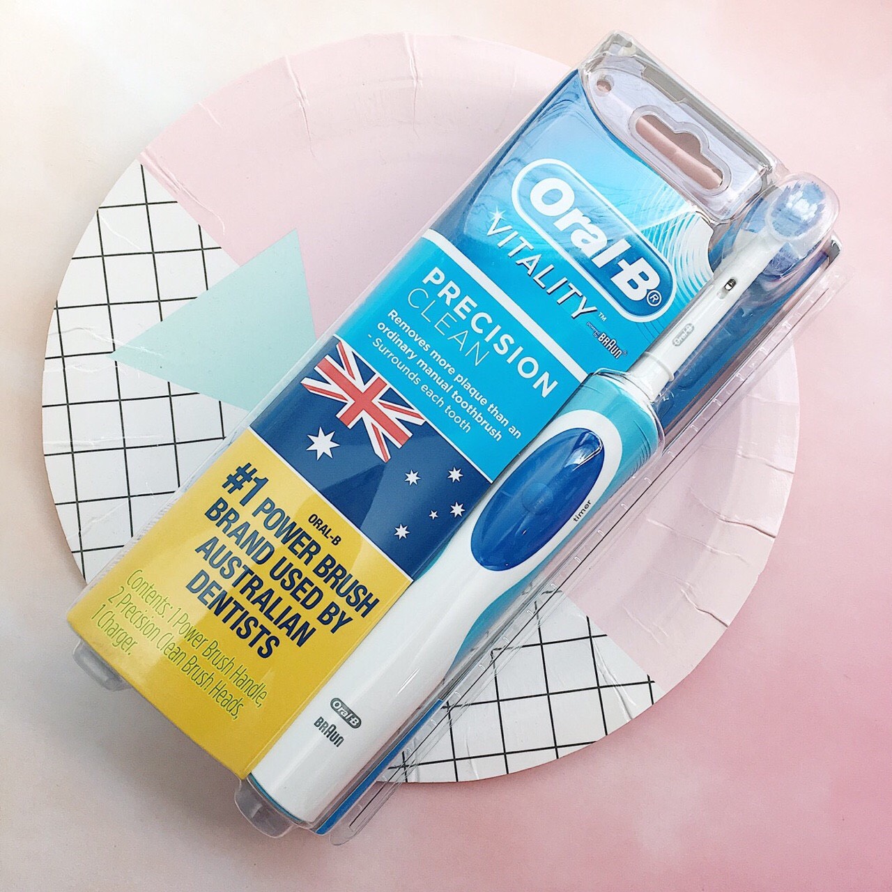 Bàn Chải Đánh Răng Điện Oral-B Vitality 2 Đầu Precision Clean Của Úc