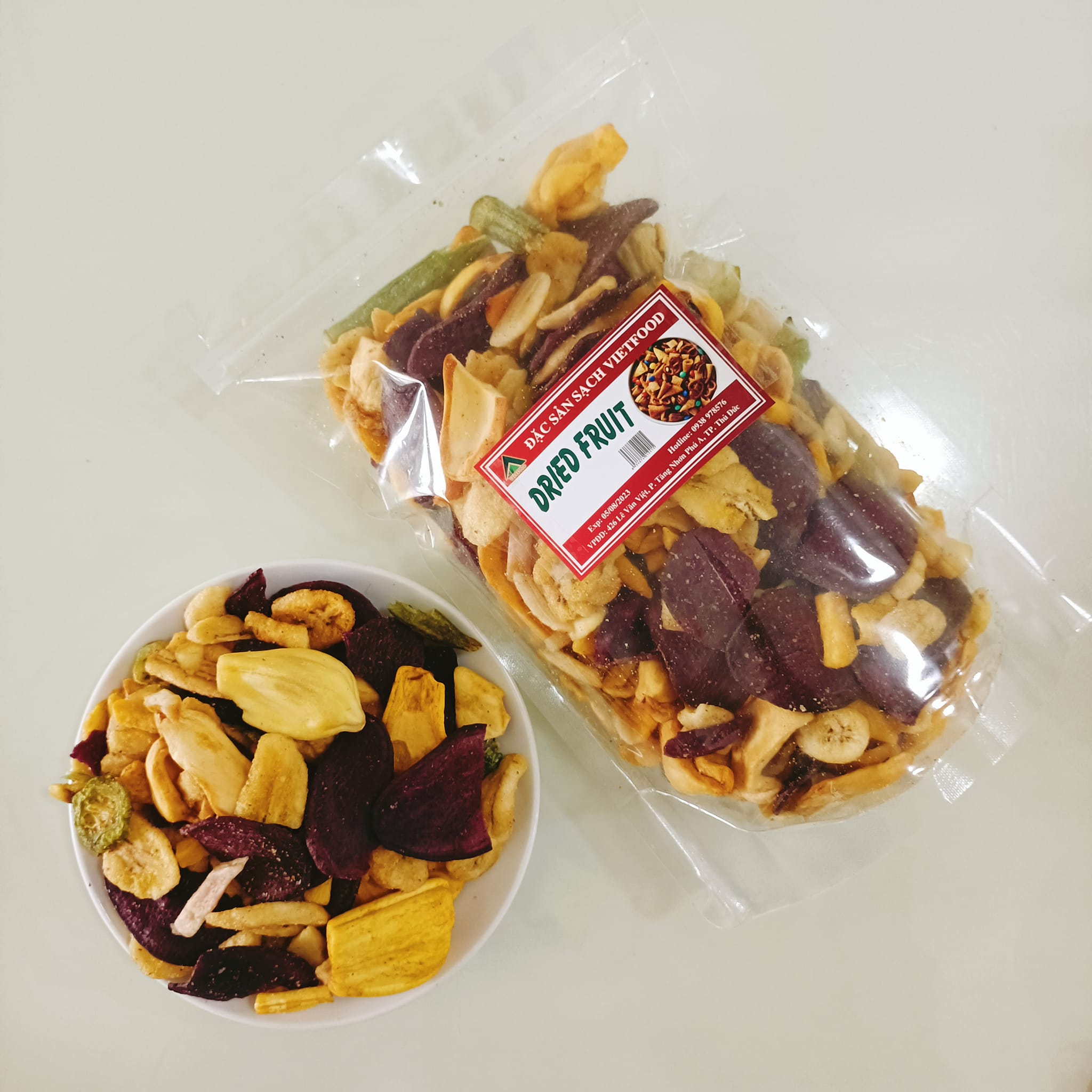 1kg thập cẩm sấy giòn vietfood - loại vỡ
