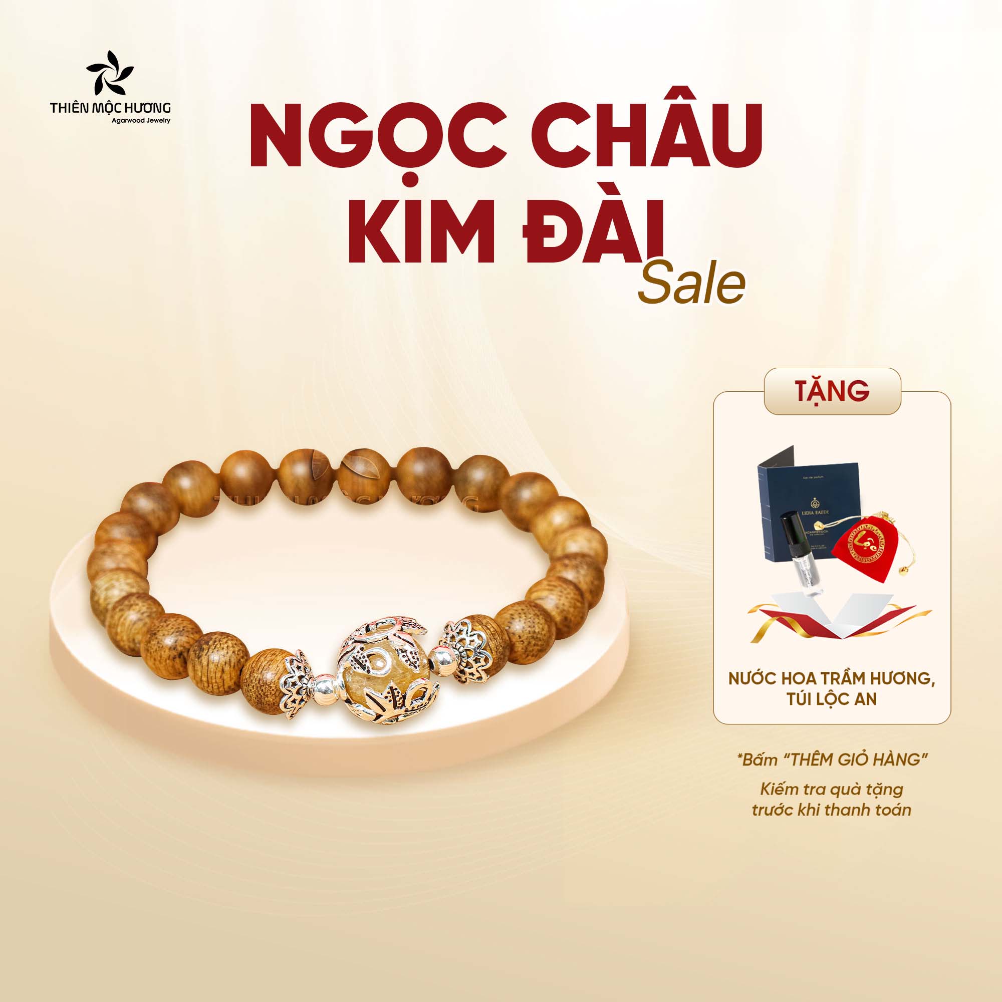 Vòng tay trầm hương tự nhiên, chuỗi hạt Ngọc Châu Kim Đài Thiên Mộc Hương, trầm tốc Việt Nam - cầu may mắn tình duyên