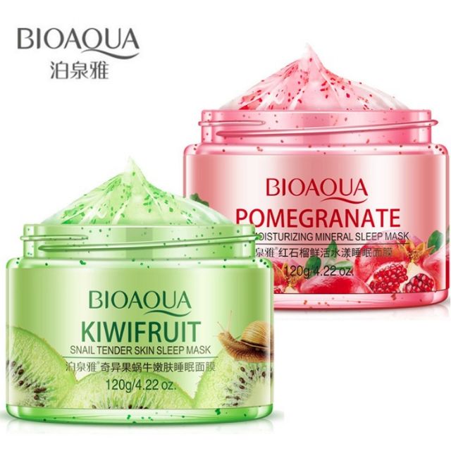 Mặt Nạ Ngủ Lựu Đỏ, Kiwi Tươi Dưỡng Ẩm Chăm Sóc Da Bioaqua