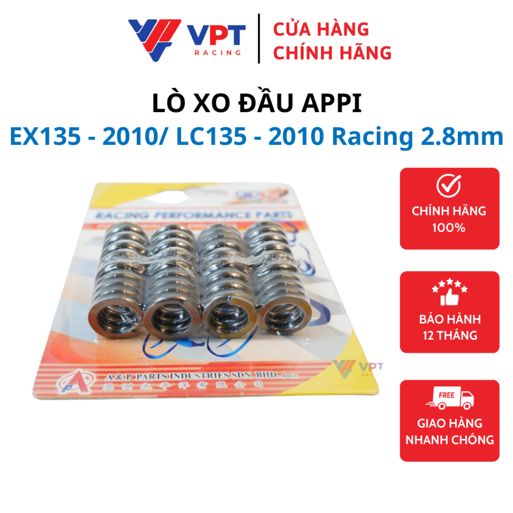 Lò xo đầu Yamaha EX135-2010/ LC135-2010 Racing 2.8mm/ 5YP-E2113-00/chính hãng Appi