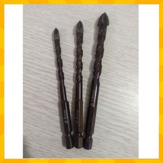 Bộ 3 mũi khoan đa năng 6 8 10 mm