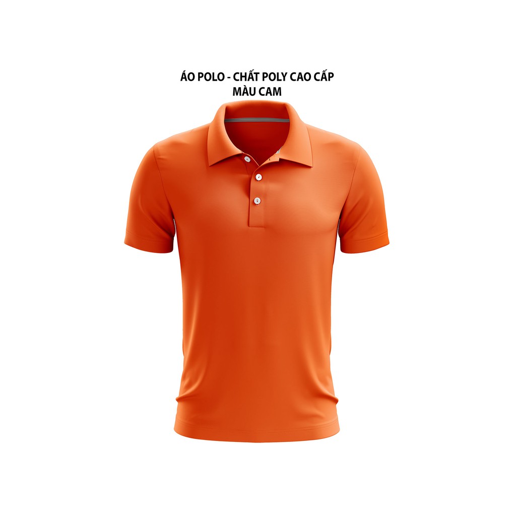 Áo thun cá sấu cổ trụ màu cam at-bt6