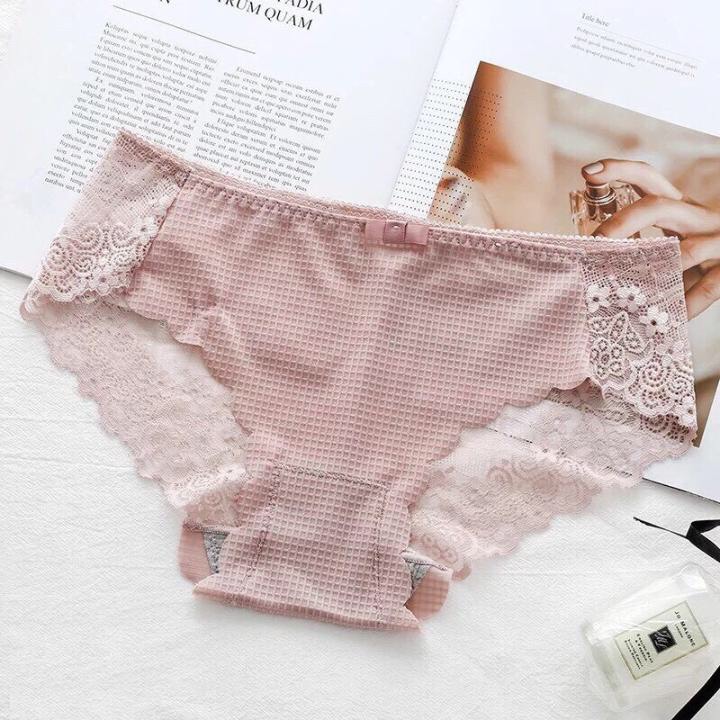 Bộ 5 quần lót nữ phối ren mặt sau dòng cao cấp - freesize 40 - 57kg - quần lót nữ ren sexy - quần sịp nữ đẹp