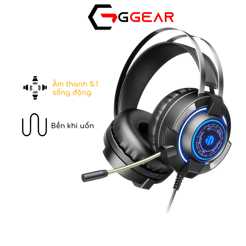 Tai nghe chụp tai headphone gaming GGear GG2 - Âm siêu trầm sống động nhẹ dẻo cho game thủ