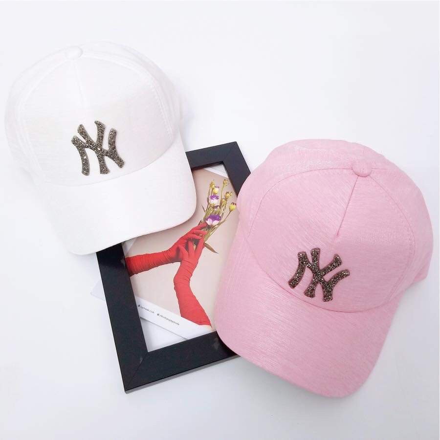 (HÀNG NHẬP) Nón Kết Nam Nữ Đính Đá NY Thể Thao - Mũ lưỡi trai Nữ