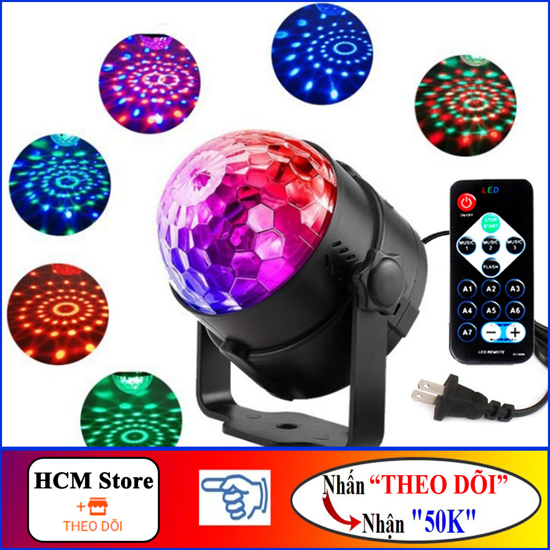 Đèn LED xoay Cảm ứng âm thanh - Đèn LED xoay sân khấu, vũ trường cực đẹp