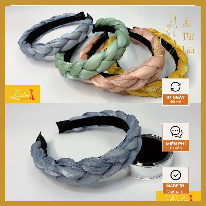Bờm Tóc Nữ [Liin] Mấn Tơ Nữ Đội Kèm Áo Dài Xinh Xắn Nữ Tính Đủ Màu Sắc Thời Trang