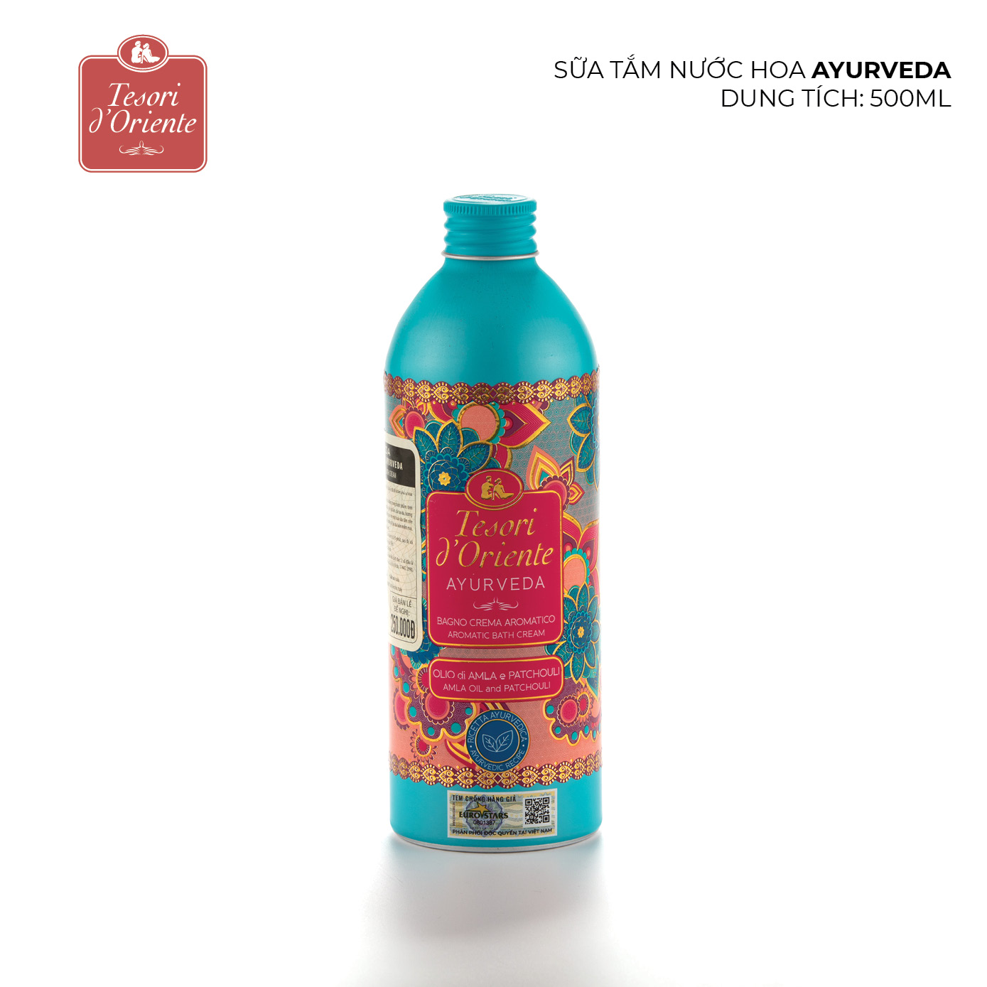 Sữa tắm nước hoa Tesori d'Oriente Ayurveda 500ml