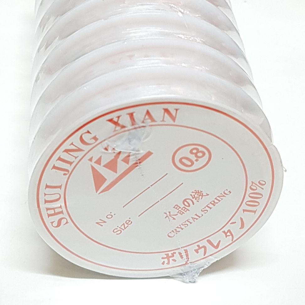 Dây cước xỏ hạt cườm 0.8 ×10 cuộn 100gram
