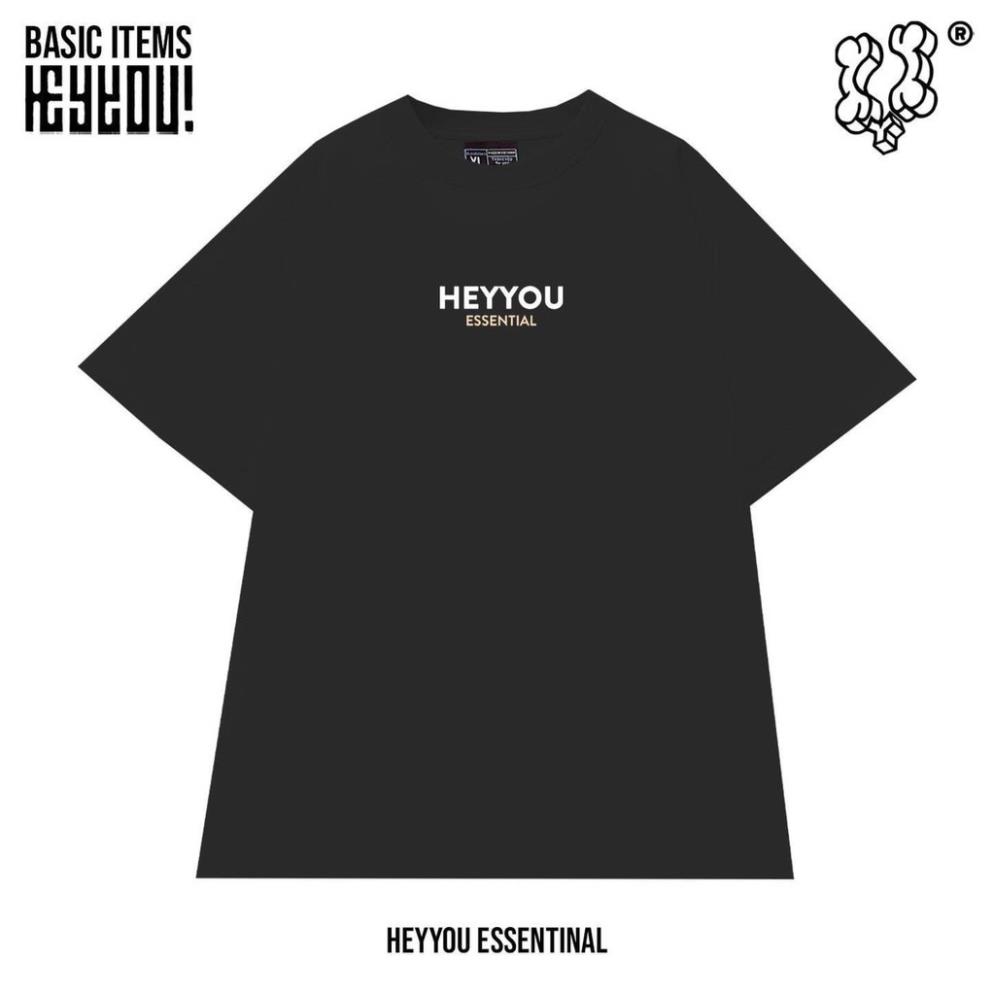Áo thun Heyyou Essential đen và trắng form rộng