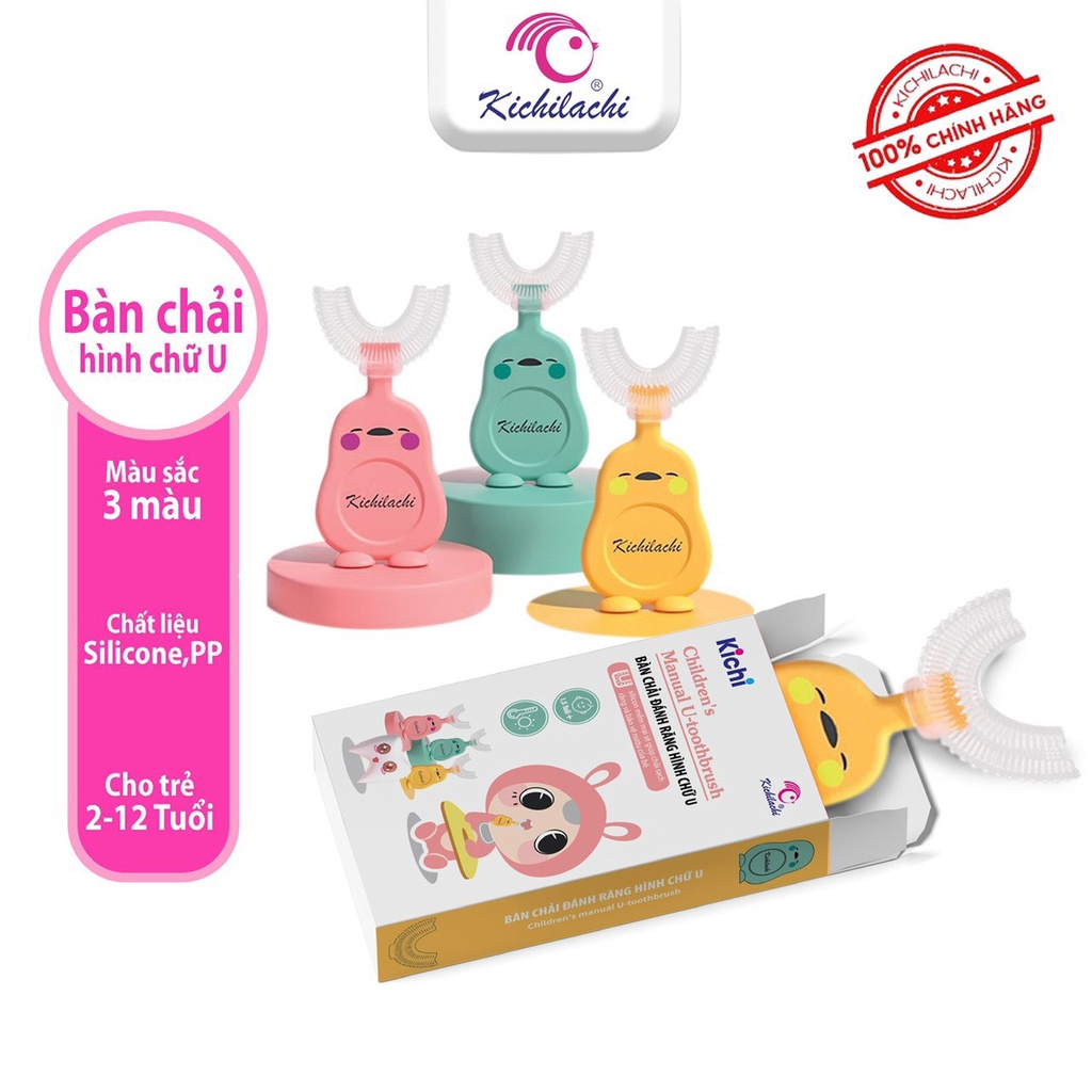 [Chính hãng] BÀN CHẢI ĐÁNH RĂNG CHỮ U SILICON CHÍNH HÃNG KICHILACHI
