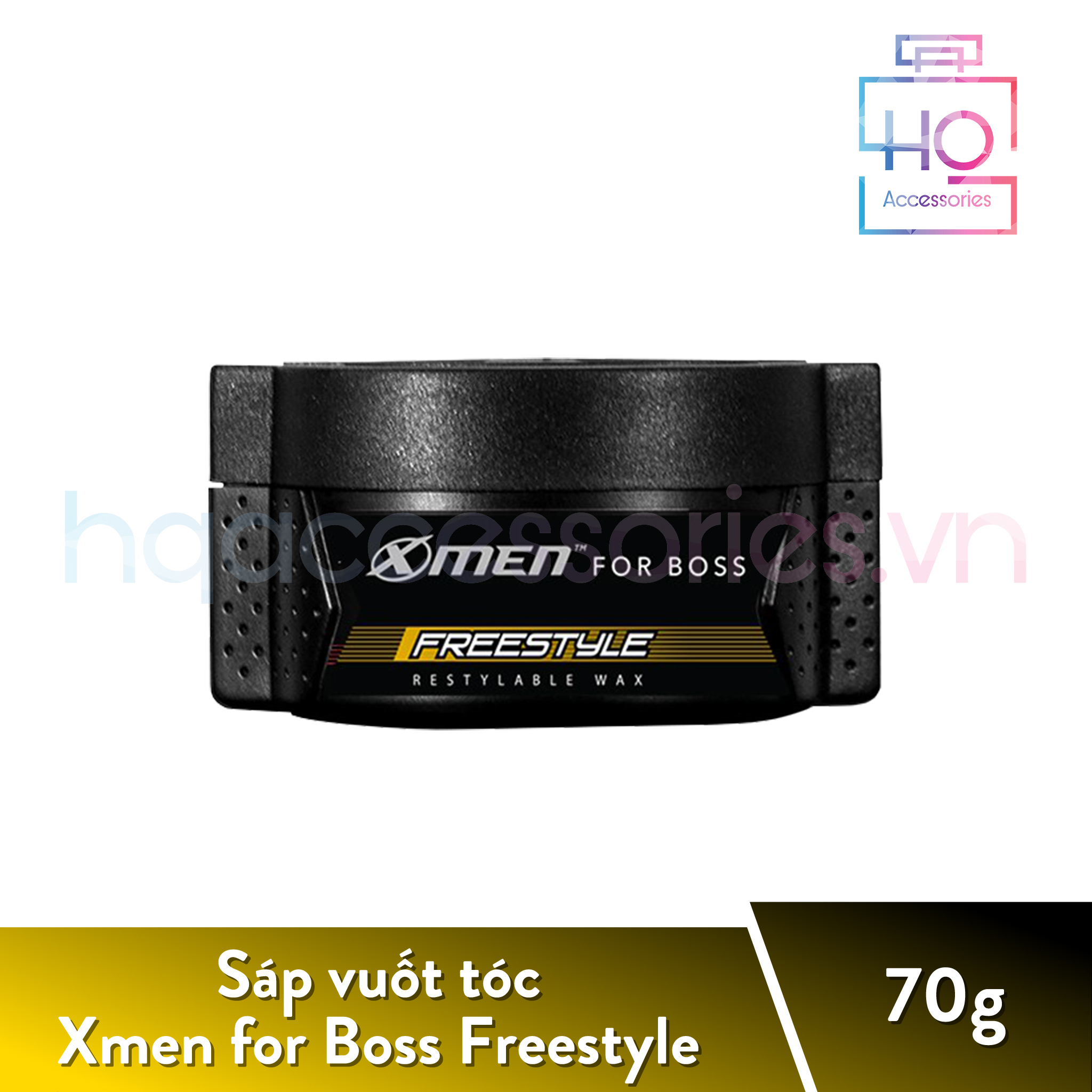 Sáp vuốt tóc X-Men For Boss Wax FREESTYLE 70g - Vuốt nhẹ tự nhiên tặng kèm Lược gỗ mini tiện dụng