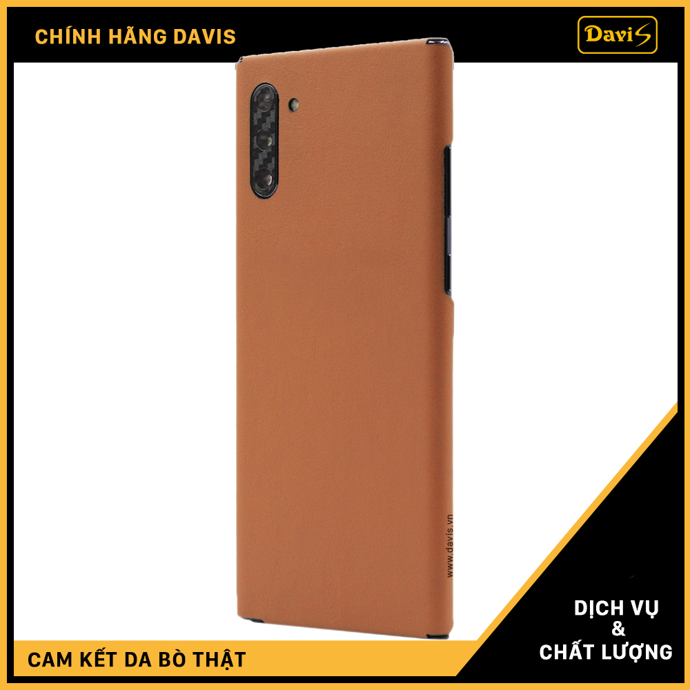 Dán da full viền Galaxy Note 10 , làm từ da bò thật cao cấp - Chính hãng Davis