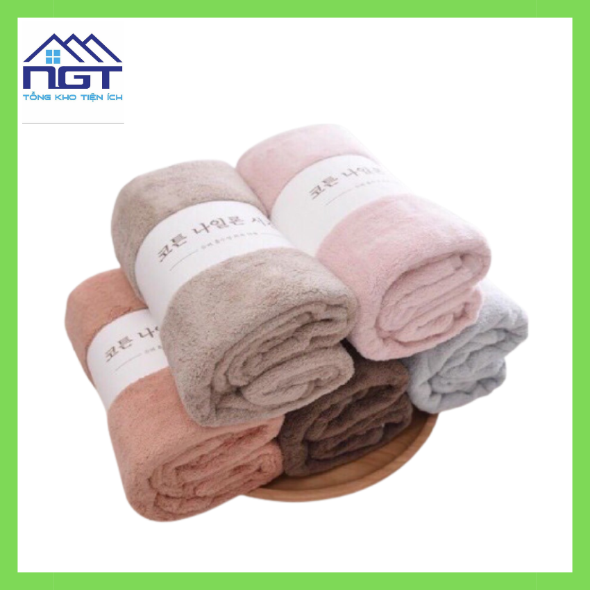 Khăn tắm bông siêu mềm hàn quốc, khăn tắm bông