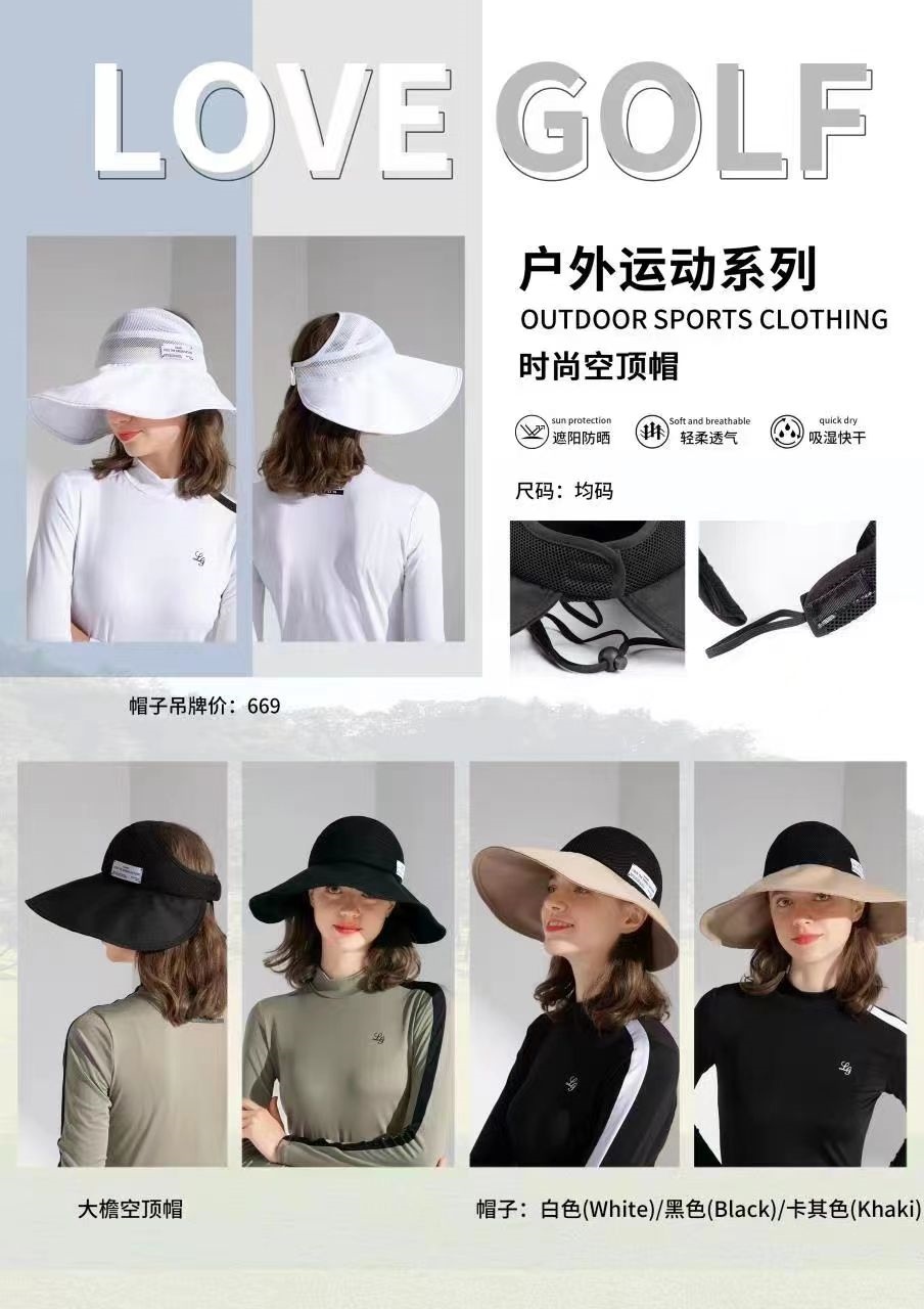 ₪✉ LOVE GOLF new women's sun protection ball hat golf summer breathable anti-UV large-brimmed hat for women