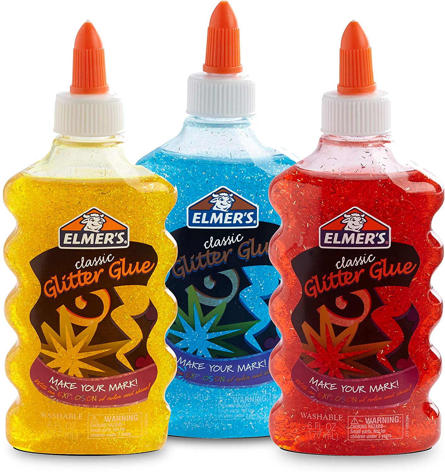 Keo dán kim tuyến elmer’s glitter glue 177ml làm slime