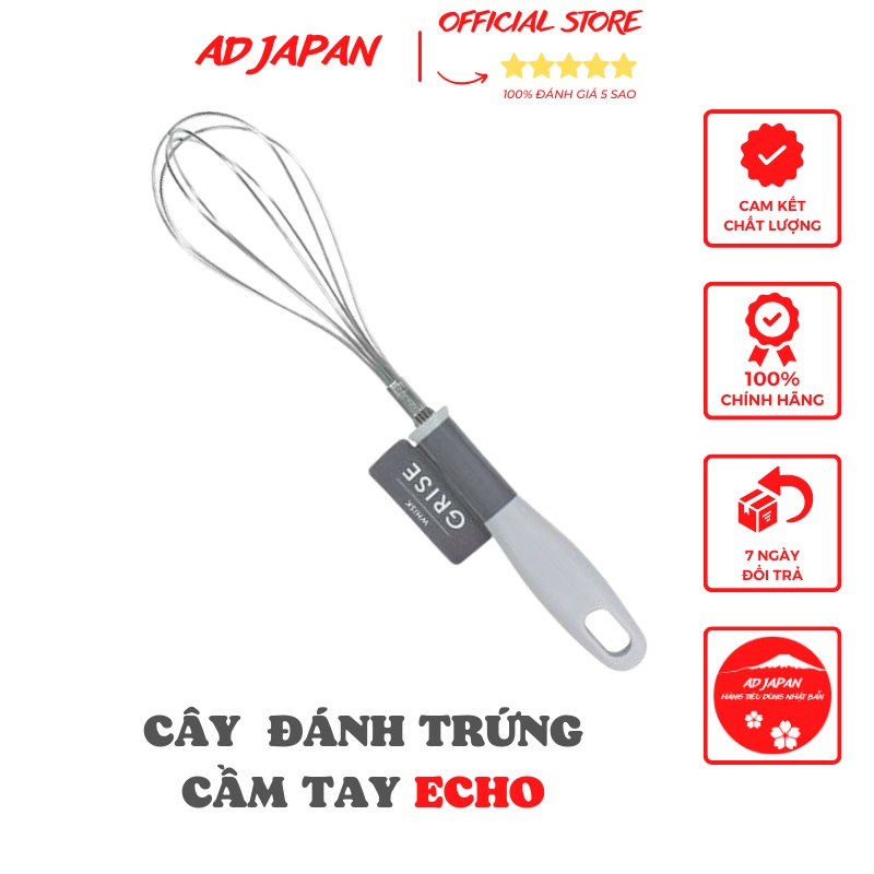 Đánh trứng cầm tay lồng inox hàng nội địa Nhật Bản AD40