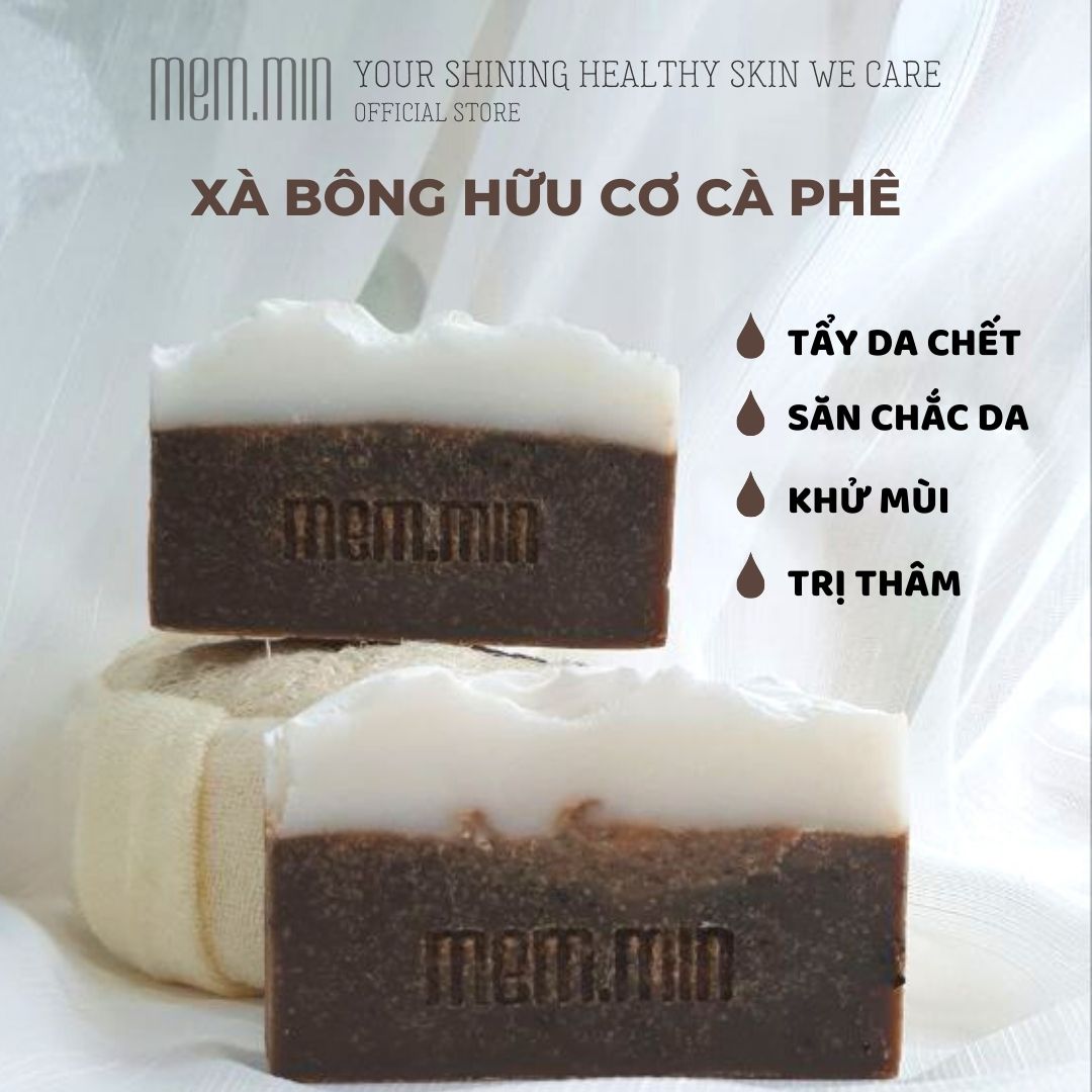 Memmin. xà bông hữu cơ coffee coconut+shea . 100% tự nhiên. 100gr