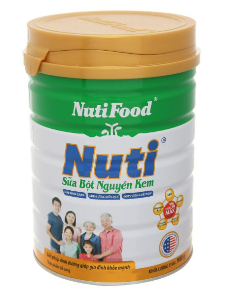 Sữa bột nguyên kem nutifood 900g