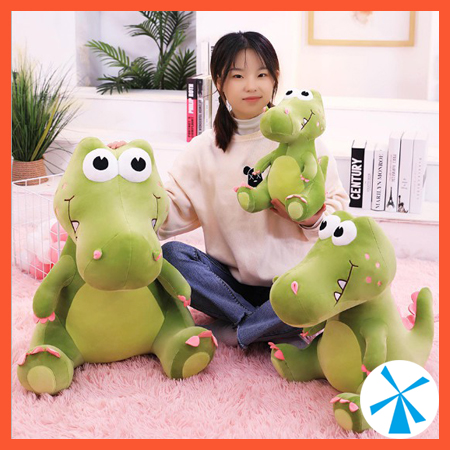 Gấu bông hình khủng long xanh mắt trố 35 cm