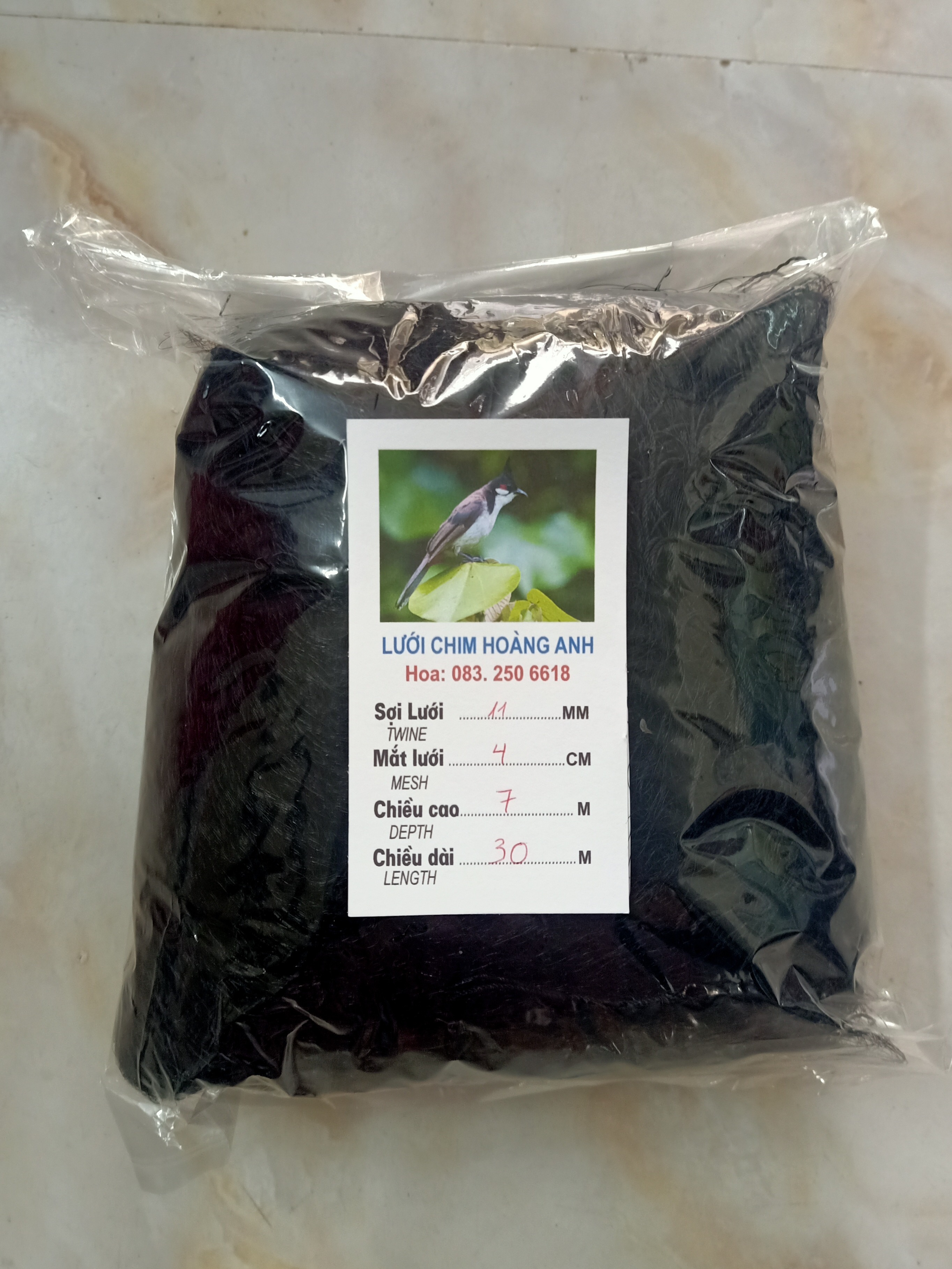 Lưới bẫy chim chào mào cao cấp cao 7m dài 10m-20m -30m