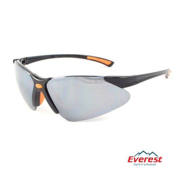 Kính bảo hộ Everest EV304 đen tráng bạc chống bụi, tia UV, văng bắn, lóa mắt