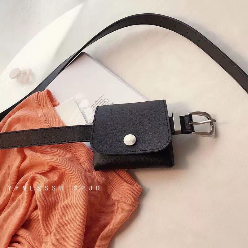 [HCM]Thắt Lưng Nữ Dây Nịt Kèm Ví Da Thời Trang Phong Cách