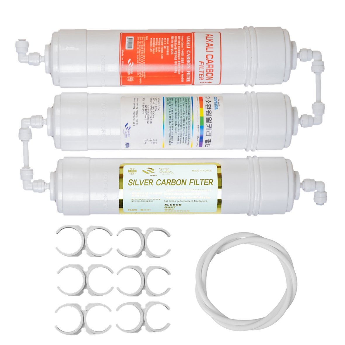 Bộ 03 lõi lọc nước chức năng Akaline | Hydrogen | Nano 11 inch Hàn Quốc
